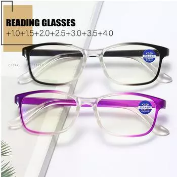Очки для чтения в деловом стиле с защитой от синего света, металлические полурамки для защиты глаз, офисные очки с диоптриями +1 .0 ..до +4 .0 3