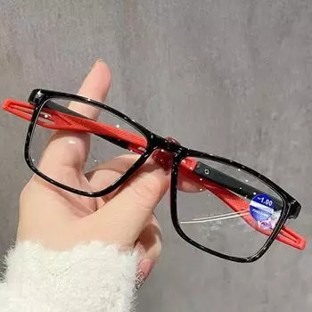 Очки для чтения в квадратной оправе для пожилых людей, сверхлегкие, с защитой от синего света, унисекс Presbyopia+100