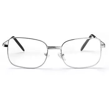 Очки для чтения в металлическом каркасе, квадратные, высокого разрешения для пресбиопии, против усталости, женские и мужские очки, диоптрии +1,0 +1,5 +2,0 +3,5 +4,0 300