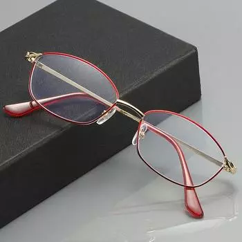 Очки для чтения в металлическом каркасе, женские очки для пресбиопии, увеличительные очки высокой четкости по рецепту, очки от +1,0 до +4,0 Strength 1