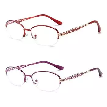 Очки для чтения в полурамке с защитой от синего света Urltra-Light, защитные очки для глаз, женские элегантные удобные очки от +1 до +4 Strength 1