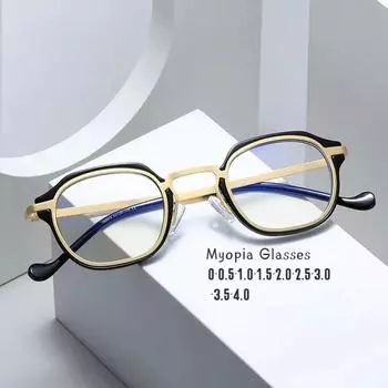 Очки для чтения в стиле стимпанк для мужчин и женщин, маленькие квадратные очки с защитой от синего света, очки для пресбиопии, оправа для зрения +0,0~+4,0 flat light [0 degrees] чёрный