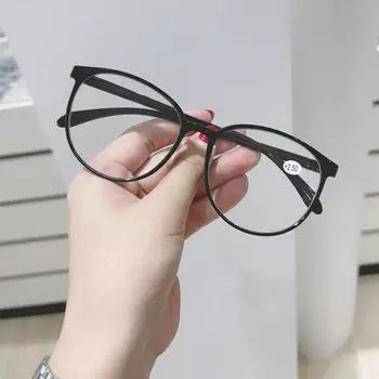 Очки для чтения высокой четкости с защитой от синего света, модные сверхлегкие оправы для ПК, очки для дальнозоркости, очки для ухода за зрением + 1,00 200