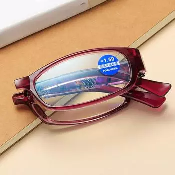 Очки для чтения высокой четкости, сверхлегкие полимерные очки для пресбиопии, портативные складные очки для чтения, очки для ухода за зрением Strength 1