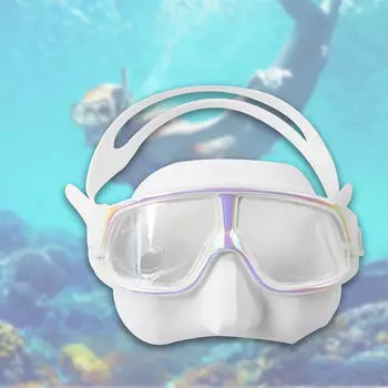 Очки для дайвинга, маска, очки для плавания для летнего пляжа, бассейна, фридайвинга белый