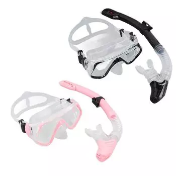 Очки для дайвинга, силиконовое стекло, пластик, ультрапрозрачный, удобный, регулируемый, трубка для дайвинга для плавания Pink