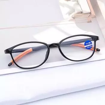 Очки для дальнозоркости, антисиние, гибкие, мягкие очки + 1,0 ~ + 4,0, легкие очки для чтения, модные складные очки без оправы, нежные ювелирные изделия +4.0 коричневый
