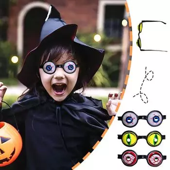 Очки для глаз на Хэллоуин, очки ужасов, пластиковые очки для Хэллоуина, выпускного вечера, костюмы для макияжа, реквизит, товары для вечеринок, подарки One Size белый