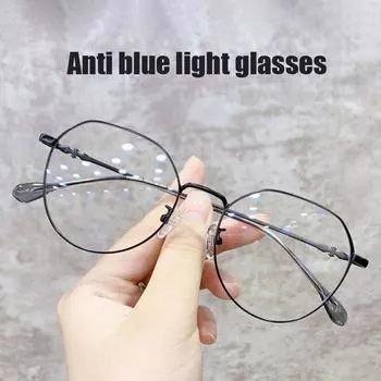 Очки для компьютера с защитой от синего света, круглые очки унисекс для мужчин и женщин, очки в металлической оправе, женские компьютерные очки Anti blue light