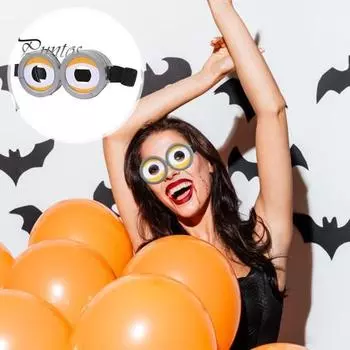 Очки для косплея на Хэллоуин, регулируемая резинка, ретро, стимпанк, противоскользящие, персонаж мультфильма, ролевая игра, вечеринка, представление, реквизит, реквизит серебряный