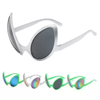 Очки для косплея, забавные, удобные в ношении, пластиковые очки для Хэллоуина, для взрослых и детей, очки с пришельцами для клуба One Size C