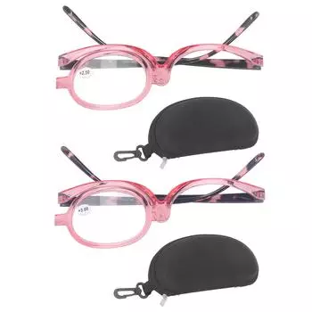 Очки для макияжа, легкие складные вращающиеся женские линзы с одной линзой, увеличительные косметические очки с St +2.50