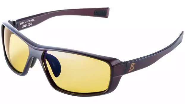 Очки для ночного видения прозрачные коричневые ЖЕЛТЫЕ для ночного вождения и рыбалки [Bunny Walk] BW-020 BW-0206Y