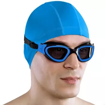 Очки для плавания AqtivAqua Wide View, эксклюзивный дизайн, чехол для тренировок, линия Open Water, синий + плавание ~ в помещении/на открытом воздухе синий