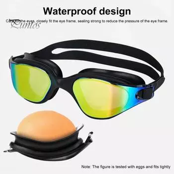 Очки для плавания, эргономичный дизайн, профессиональные противотуманные очки без протечек, защита от ультрафиолета, широкий обзор, очки для плавания для женщин и мужчин белый
