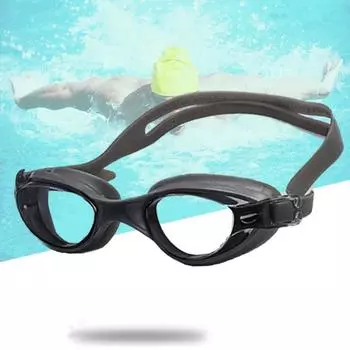 Очки для плавания для взрослых для мужчин и женщин, водонепроницаемые, противотуманные, HD, с плоским зеркалом, очки для плавания, регулируемые силиконовые очки для плавания и дайвинга синий