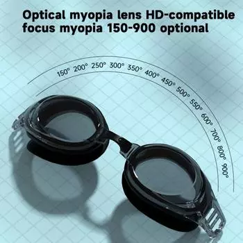 Очки для плавания для взрослых, мужские и женские водонепроницаемые противотуманные очки с прозрачными линзами, силиконовые очки для подводного плавания, оборудование для подводного плавания чёрный