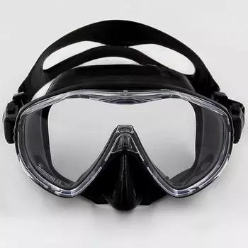 Очки для плавания для взрослых с крышкой для носа, прозрачная маска для дайвинга, широкий обзор, без размытия, для мужчин, женщин, молодежи 1PCS чёрный