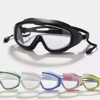 Очки для плавания для взрослых, водонепроницаемые и противотуманные очки для дайвинга HD, прозрачная большая оправа, профессиональные очки для плавания оптом Other белый