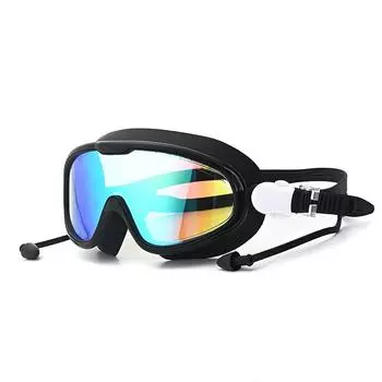 Очки для плавания для взрослых, водонепроницаемые, противозапотевающие, высокого разрешения, мужские и женские очки для плавания, очки для плавания с большой оправой