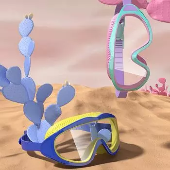 Очки для плавания на открытом воздухе, противотуманные, с широким обзором, очки для подводного плавания с затычками для ушей для взрослых и молодежи