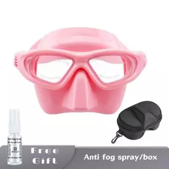 Очки для плавания, очки, жидкий силикон, маска для сноркелинга с носовым спреем, маска для свободного дайвинга, линзы из поликарбоната