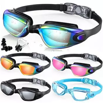 Очки для плавания, профессиональные водонепроницаемые очки для плавания, противотуманные, 100% защита от ультрафиолета, не протекающие для взрослых, мужчин, женщин, молодежи