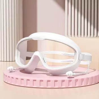 Очки для плавания с большой оправой Очки для плавания с большой оправой HD с широким обзором, противотуманные, с защитой от ультрафиолета, очки для плавания для взрослых, не протекают