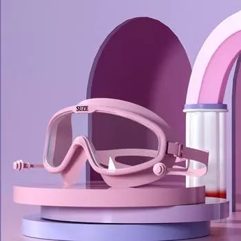 Очки для плавания с большой оправой, профессиональные очки для плавания, водонепроницаемые, мягкие, силиконовые, очки HD, очки для плавания для мужчин и женщин с берушами