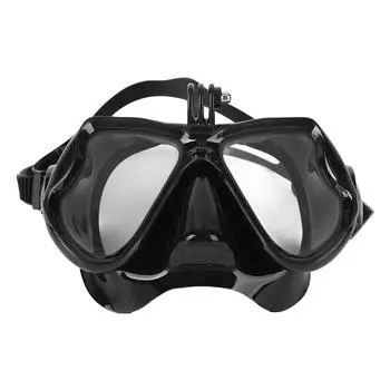 Очки для плавания с маской и трубкой HD Водонепроницаемые противотуманные очки для дайвинга с защитой носа для мужчин и женщин синего цвета