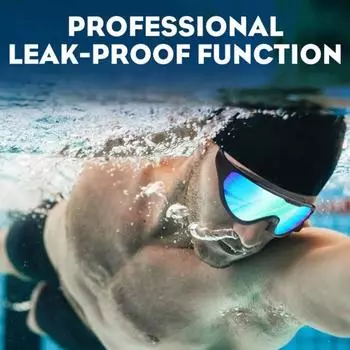 Очки для плавания с защитой от запотевания, УФ-фильтром, широким обзором, без протечек, защитные силиконовые очки для плавания чёрный