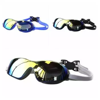 Очки для плавания с защитой от запотевания Очки с гальваническим покрытием HD Плавание Соревнование по плаванию Снаряжение для плавания Плавание синий