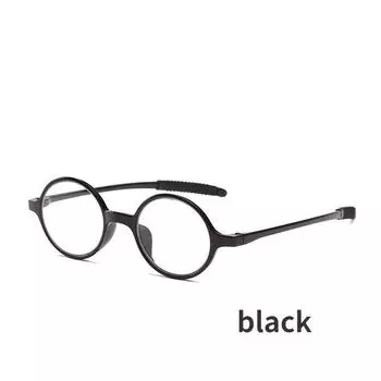 Очки для пресбиопии с линзами из смолы высокой четкости Новые круглые очки для чтения Многоцветная круглая мягкая оправа из поликарбоната Очки для дальнозоркости +4.0