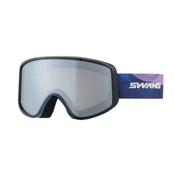 Очки для сноуборда P1 GLBK Silver Mirror x Grey, совместимые с зеркалом для лыж и сноуборда [SWANS] 180-MDH с защитой от запотевания