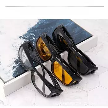 Очки для вождения и солнцезащитные очки, неполяризованный модный аксессуар чёрный