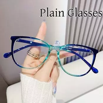 Очки для защиты глаз от синего света для компьютера, женские и мужские, сверхлегкие, кошачий глаз, простые очки, женские оптические очки прозрачный