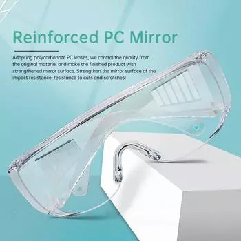 Очки для защиты от брызг Очки для защиты от пыли и ветра Усиленное зеркало из ПК Легкие и удобные Устойчивы к УФ-лучам