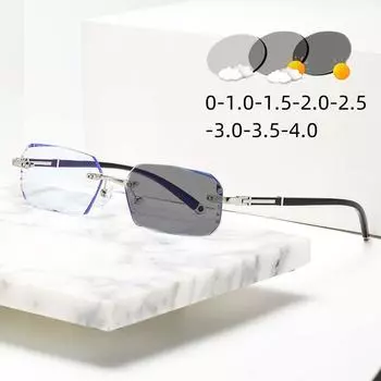 Очки Edge Cut для мужчин, очки для близорукости, суперлегкие, модные, анти-синий свет, фотохромные очки высокой четкости для близорукости до +4,0 0 anti blue