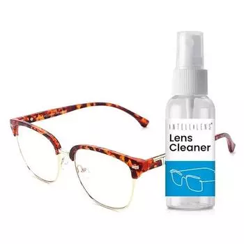 Очки Intellilens Round Blue Cut для защиты глаз при работе за компьютером с чистящим средством для линз | Очки с фильтром синего света | (53-19-140)