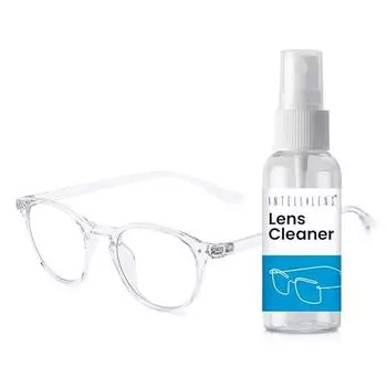 Очки Intellilens Round Blue Cut для защиты глаз от компьютера с чистящим средством для линз | Очки с фильтром синего света (48-22-140)