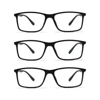 Очки Intellilens® Square Blue Cut для защиты глаз | Очки с фильтром синего света | Защитные очки от ультрафиолета для мужчин и женщин | Упаковка из 3 шт.