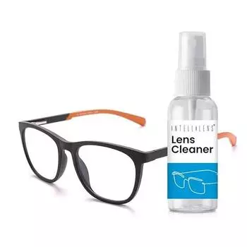 Очки Intellilens® Square Blue Cut для защиты глаз при работе за компьютером с чистящим средством для линз | Характеристики защиты от УФ-излучения для мужчин и женщин