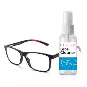 Очки Intellilens Square Blue Cut для защиты глаз от солнца с чистящим средством для линз | Нулевая мощность, антибликовое покрытие (54-17-135)