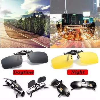 Очки-клипсы унисекс для вождения Очки ночного видения Очки для рыбалки Солнцезащитные очки с высоким разрешением Для езды на велосипеде Мотоциклетные очки без поляризации