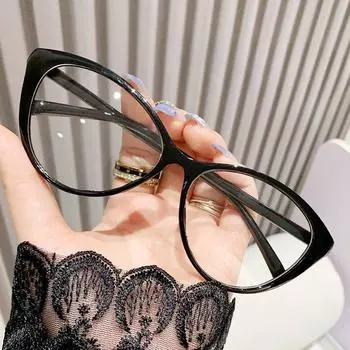 Очки «кошачий глаз» с защитой от синего света, сверхлегкий стиль интернет-знаменитостей, очки для близорукости высокой четкости, простые очки для пар, простые очки Anti blue light