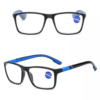 Очки мужские винтажные очки для чтения при пресбиопии, анти-синий свет, женские +1,0 1,5 2,0 2,5 3,0 3,5 4,0 бифокальные очки для дальнего расстояния, дальнозоркость, изящные ювелирные изделия +2.5 красный черный