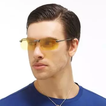 Очки ночного видения, специально для водителей. Очки ночного видения. Ночные антибликовые поляризационные очки для вождения с ночным светом.