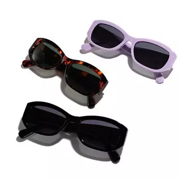 Очки Ретро Большая оправа Фиолетовые солнцезащитные очки Мужские квадратные солнцезащитные очки Женские фиолетовый