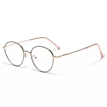 Очки ретро литературные тонкие металлические плоские очки женские, колледж ветер круглые очки мужские