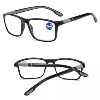 Очки с антисиним светом, очки для чтения при дальнозоркости, бифокальные очки для пресбиопии, винтажные для мужчин и женщин + 1,0 1,5 2,0 2,5 3,0 3,5 4,0, ручная работа +2.0 красный черный